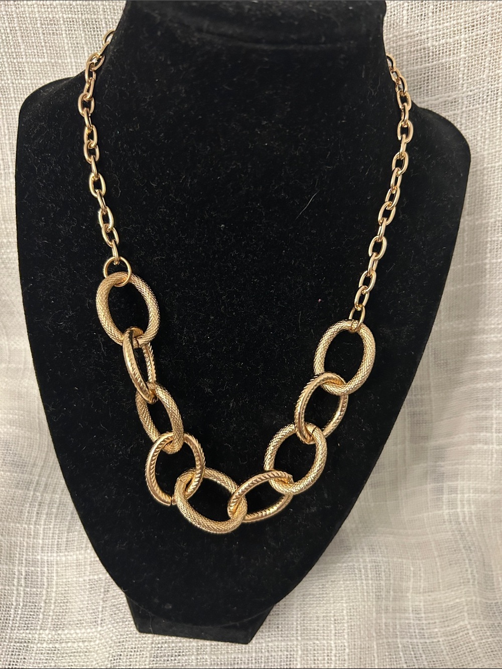 Gold Link Statement Necklace - Women Jewelry